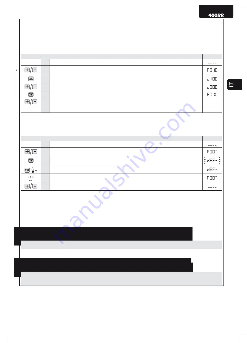 Dea 400RR Operating Instructions And Warnings Download Page 7