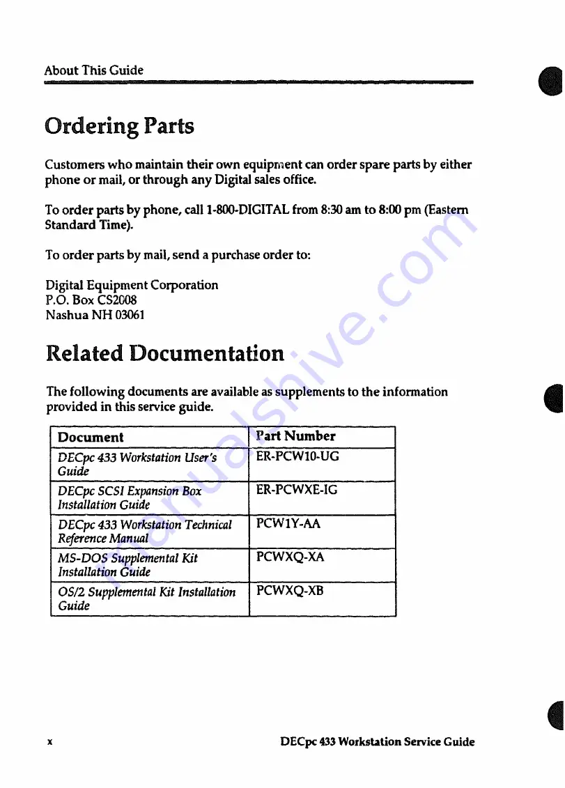 DEC DECpc 433 Service Manual Download Page 17