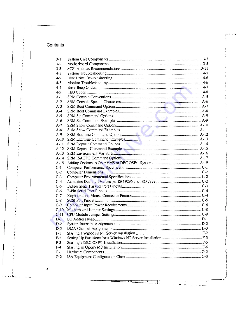 DEC Digital AlphaServer 400 series User Information Download Page 9