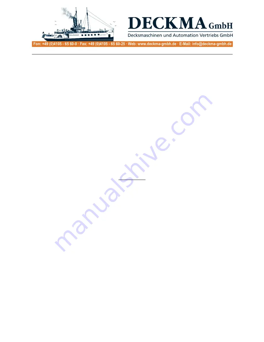 Deckma Hamburg FMS3000 Installation Instructions Manual Download Page 10