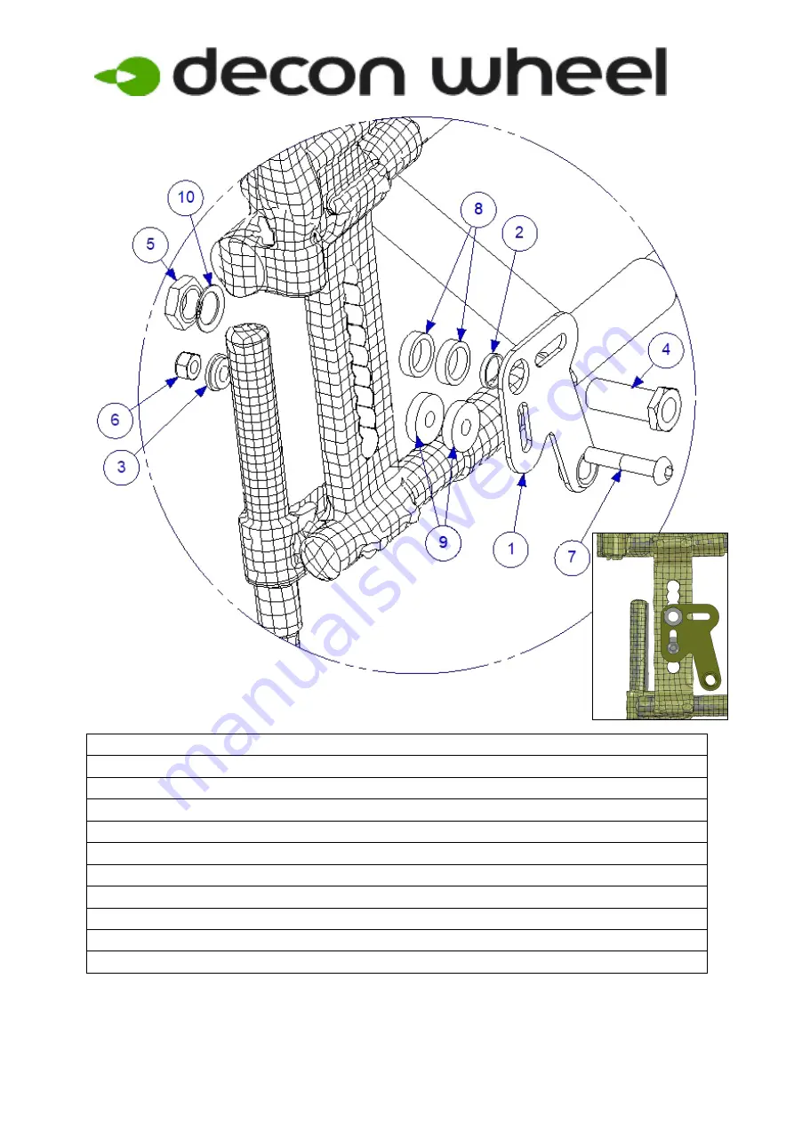 Decon wheel MED3052 Assembly Instructions Manual Download Page 2