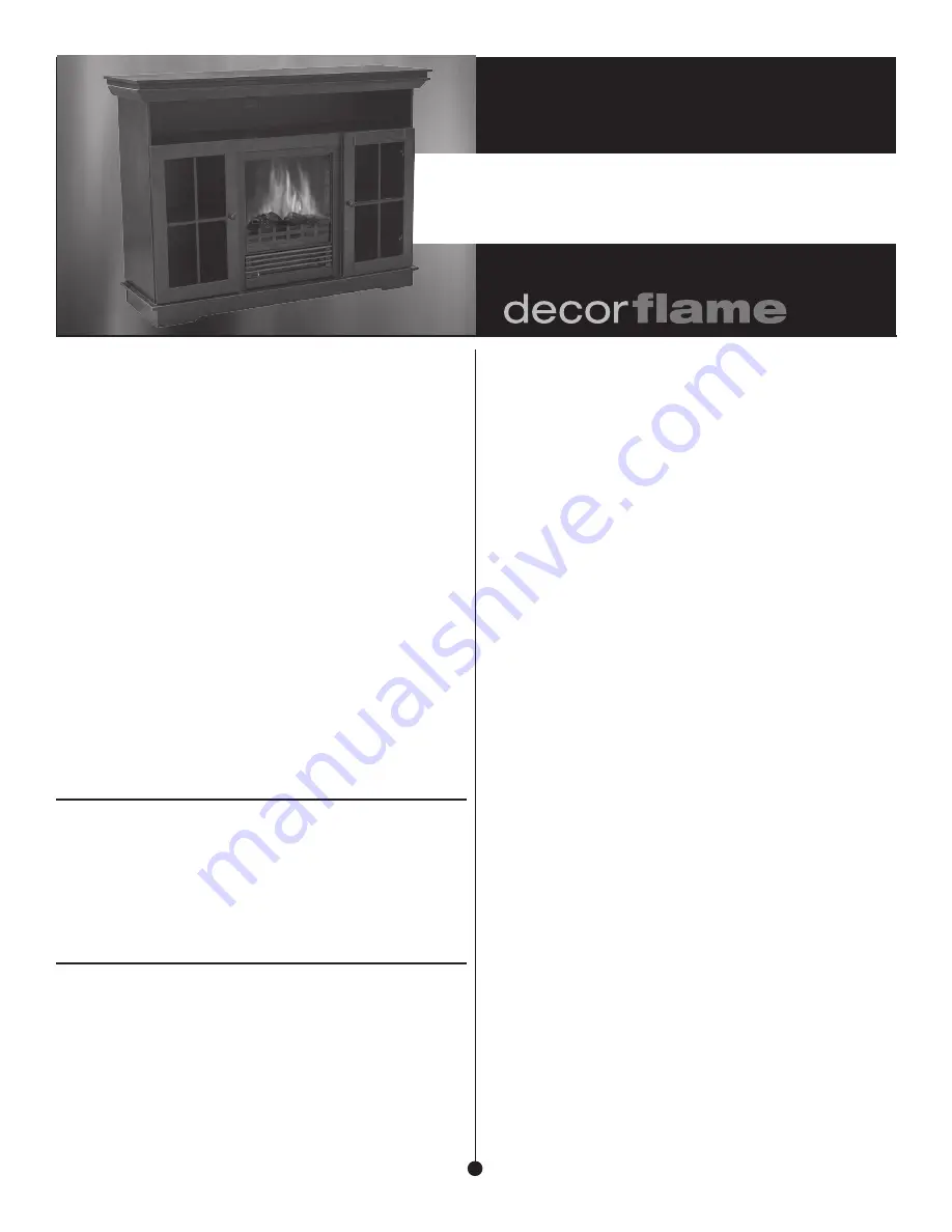 decorflame M405-48FBK Скачать руководство пользователя страница 8