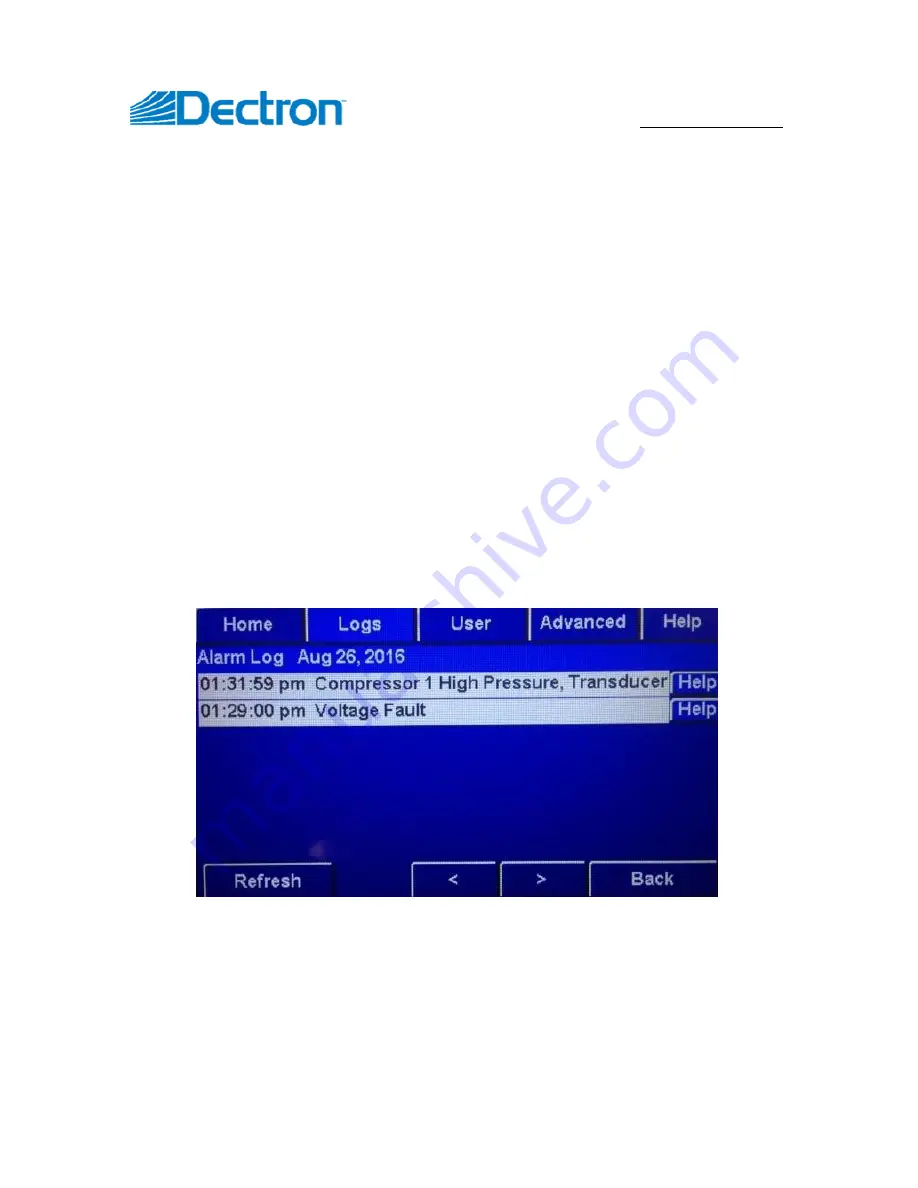 Dectron TOUCHSCREEN 2.1 User Manual Download Page 16