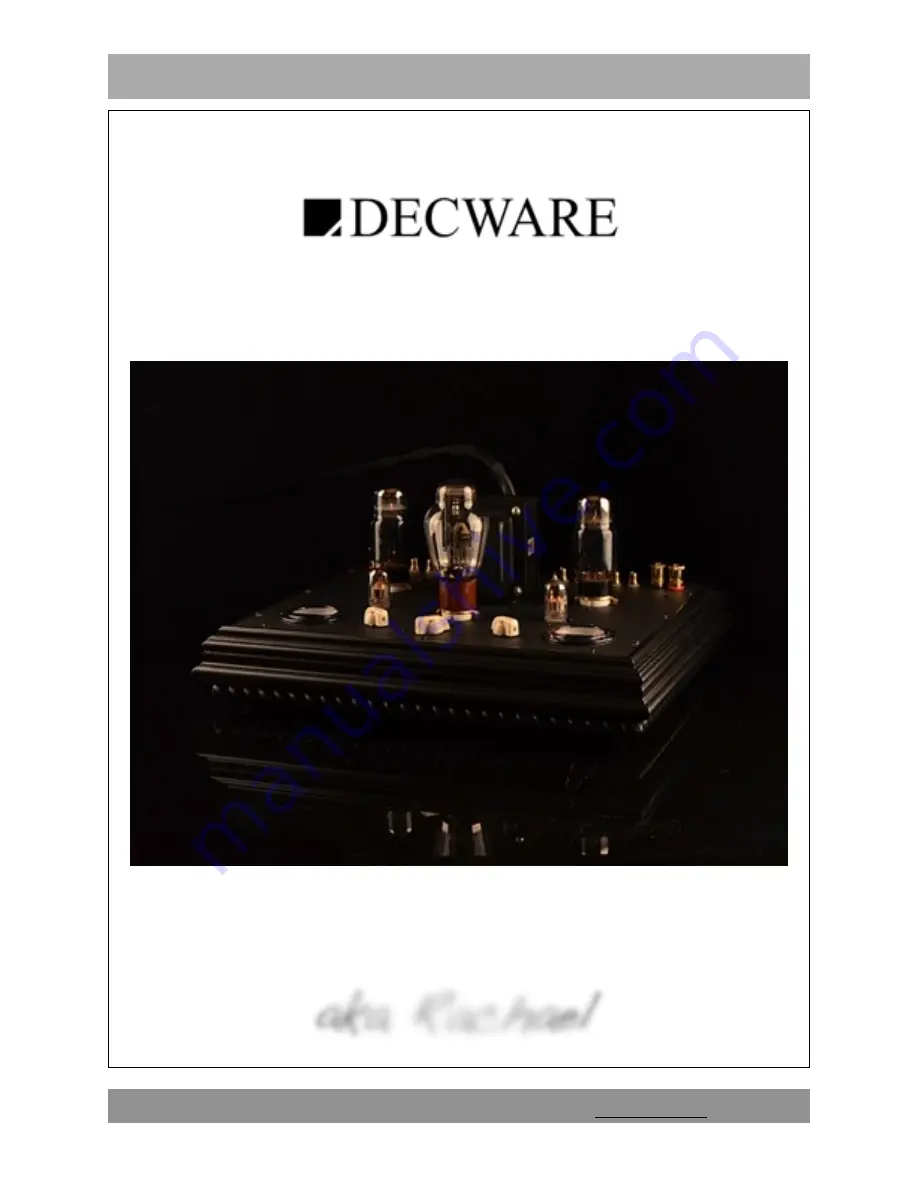 Decware SE34I.5 Скачать руководство пользователя страница 1