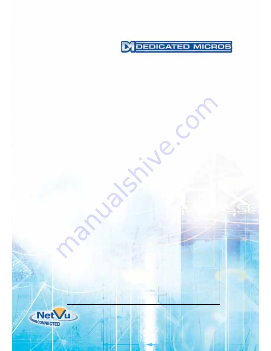 Dedicated Micros DV-IP Decoder Installation And Operation Manual Download Page 64