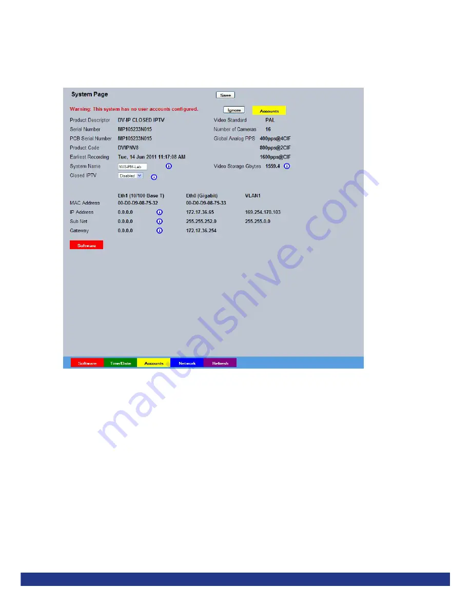 Dedicated Micros DV-IP NV8 Скачать руководство пользователя страница 32