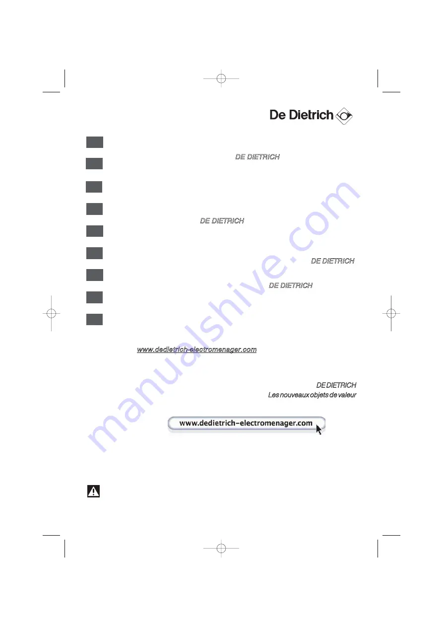 DeDietrich doc710 series Скачать руководство пользователя страница 2