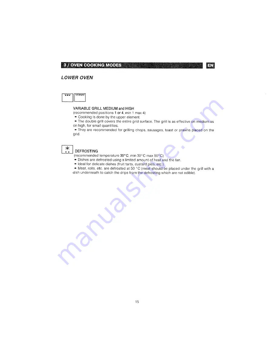 DeDietrich DOD1278 User Manual Download Page 15