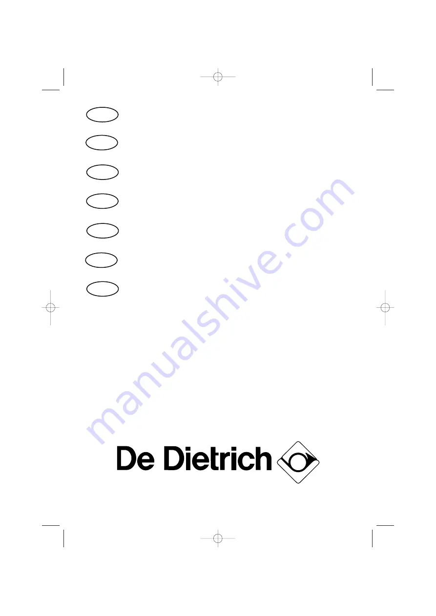 DeDietrich DOP 450 XE1 Manual Download Page 1