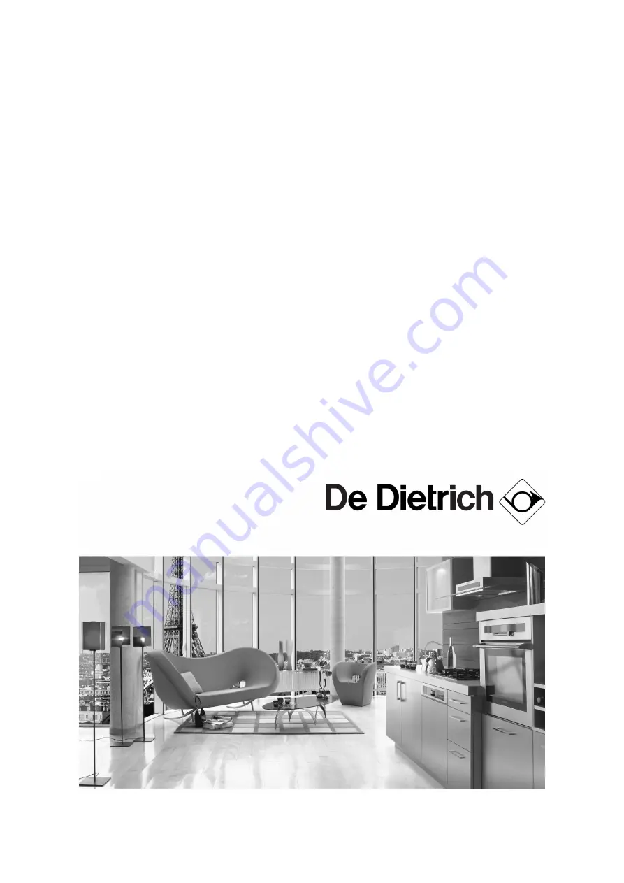 DeDietrich DTE1028X Directions For Use Manual Download Page 1