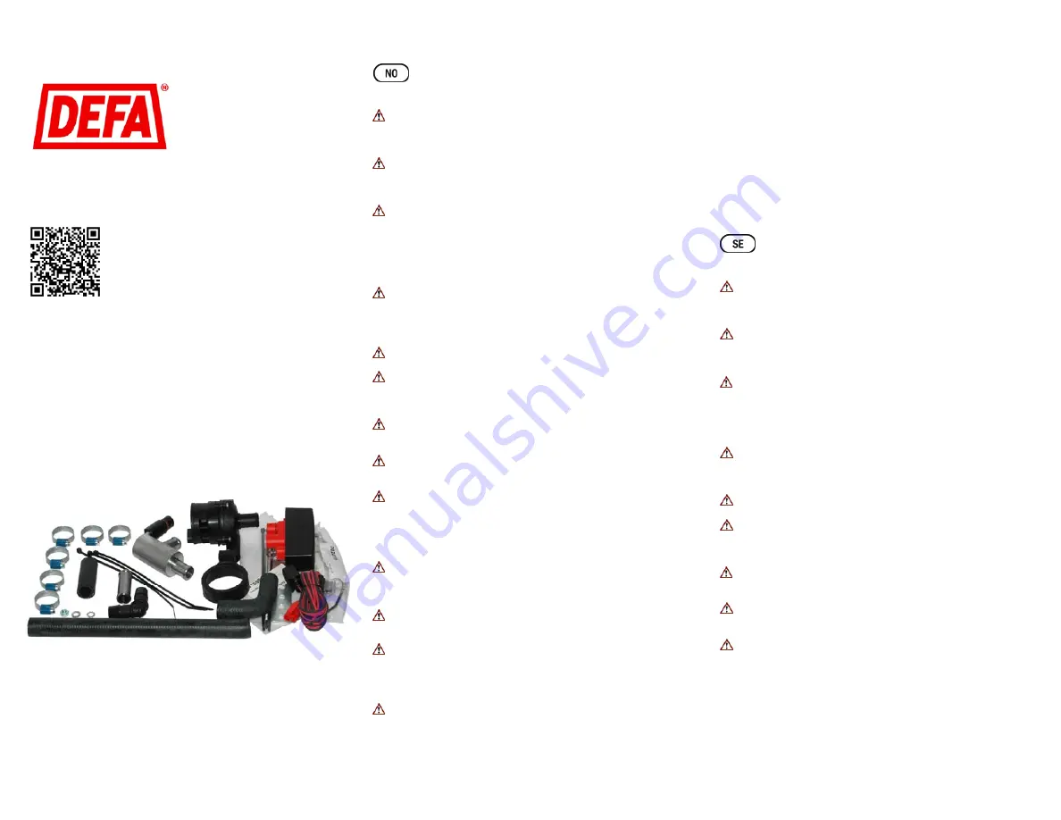 DEFA 412724 Fitting Instructions Manual Download Page 1