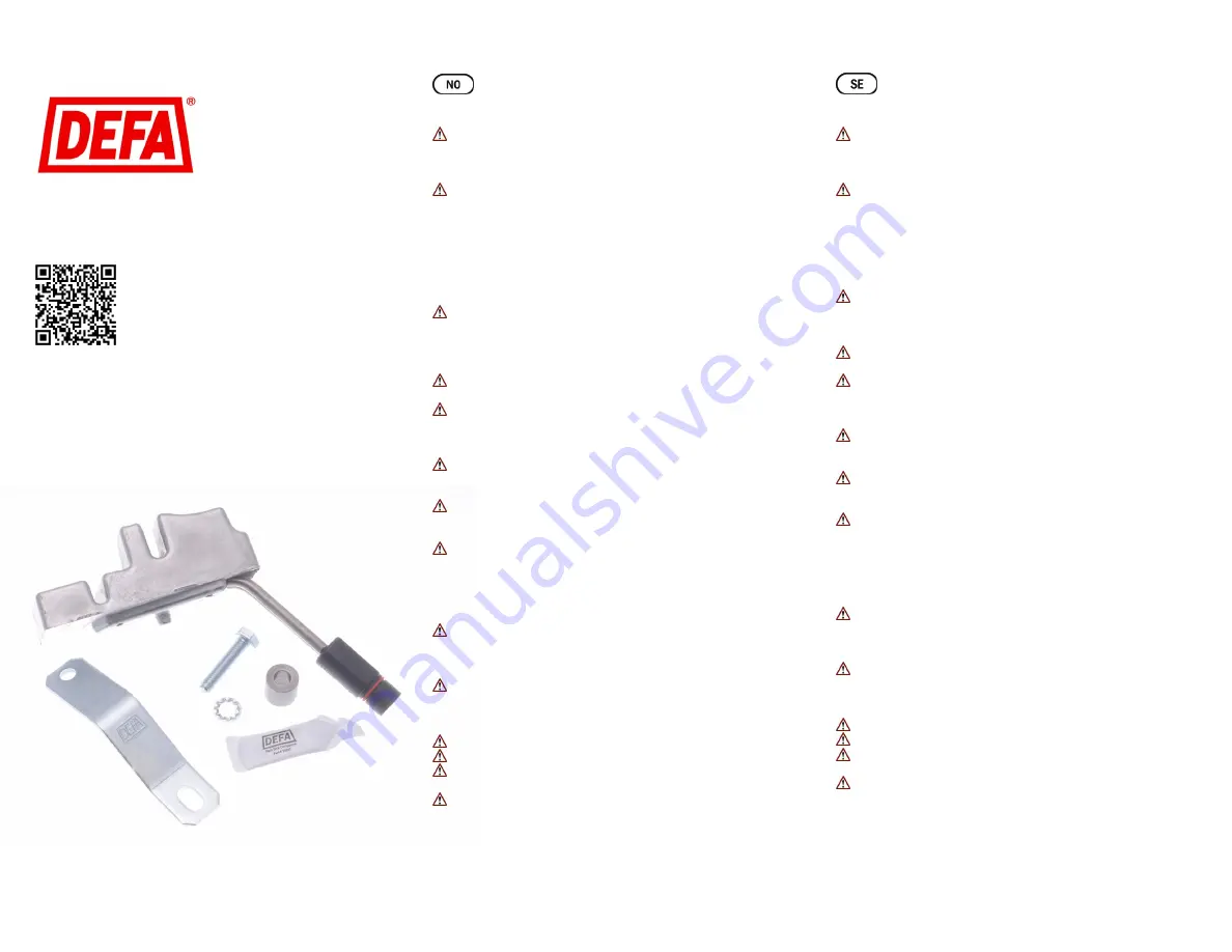 DEFA 414899 Fitting Instructions Manual Download Page 1