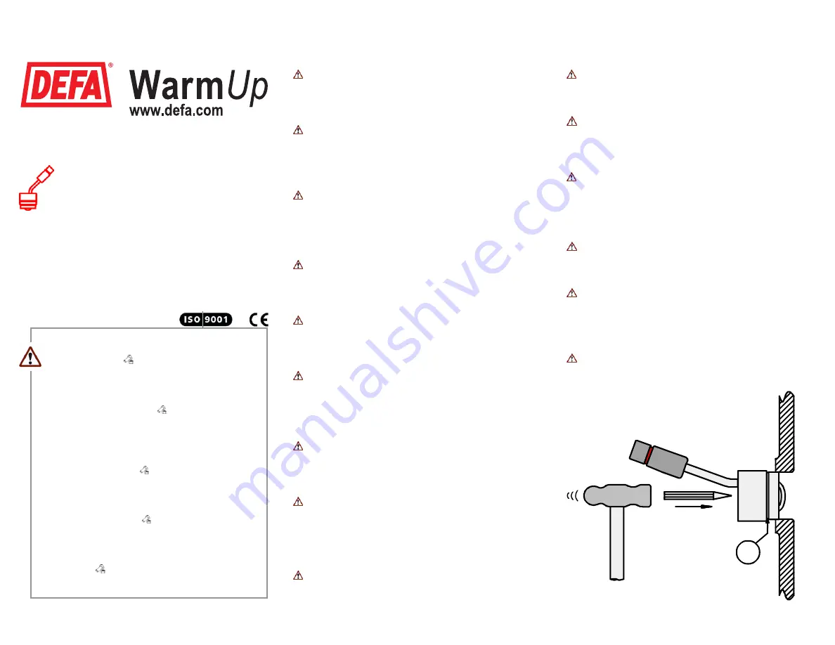 DEFA WarmUp 411122 Fitting Instructions Manual Download Page 1