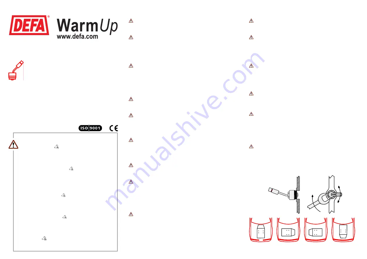 DEFA WarmUp Bluetooth Fitting Instructions Download Page 1