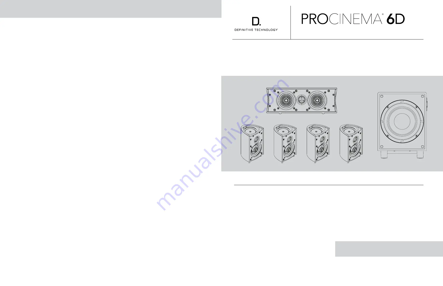 Definitive Technology ProCinema 6D Owner'S Manual Download Page 4