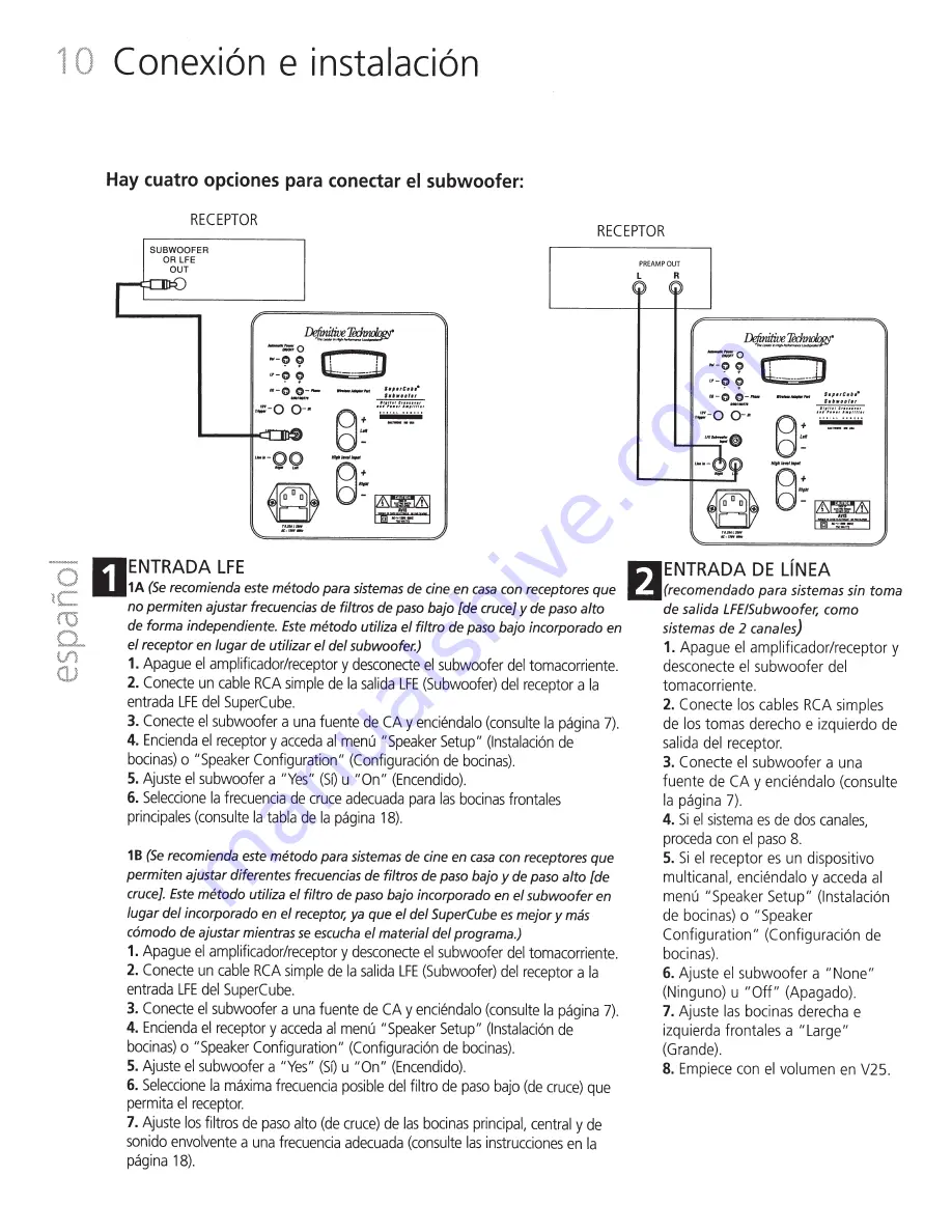 Definitive Technology SuperCube SC 4000 Скачать руководство пользователя страница 10