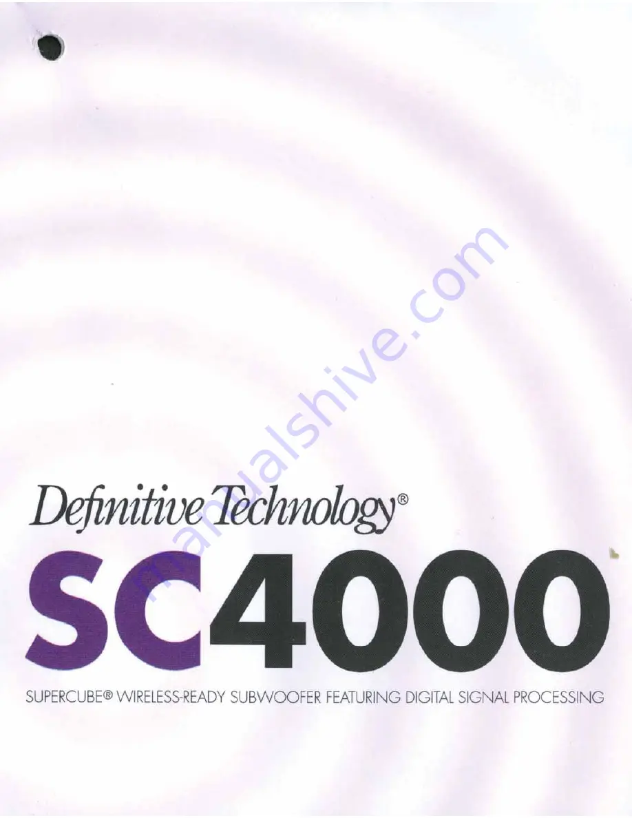 Definitive Technology SuperCube SC 4000 Скачать руководство пользователя страница 21