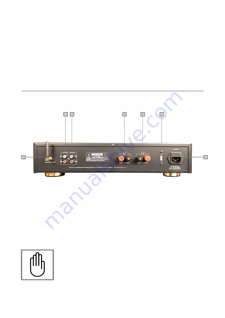 Definity Audio a-1 C.R.I.S.T.A.L. AUDIOPHILE Owner'S Manual Download Page 7