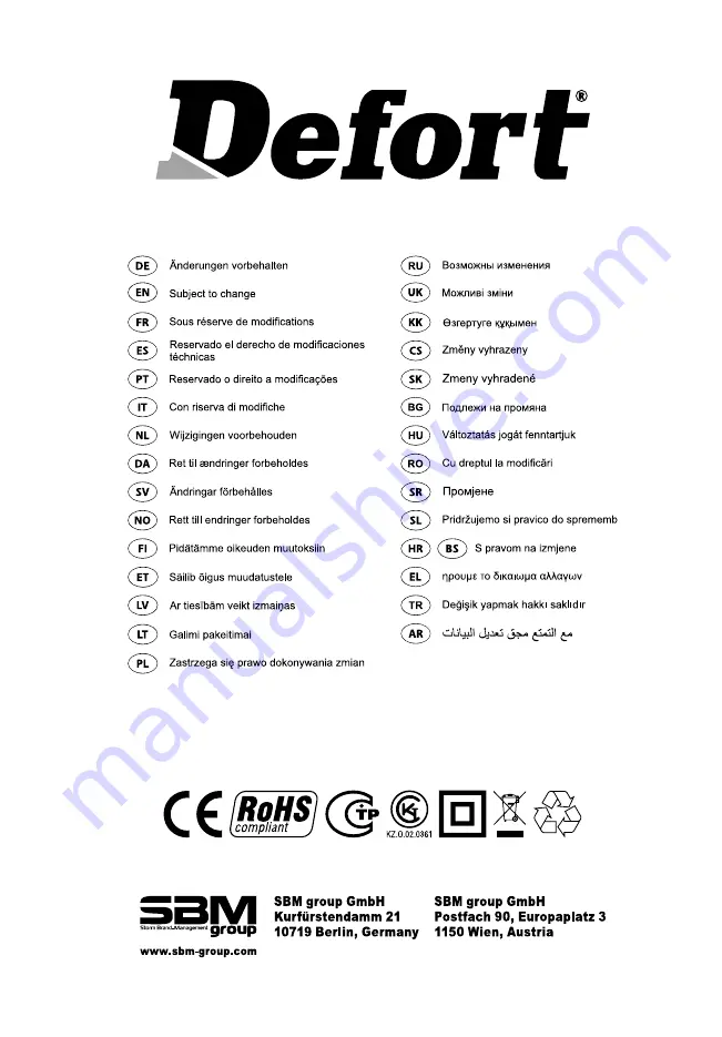 Defort 93728502 User Manual Download Page 100