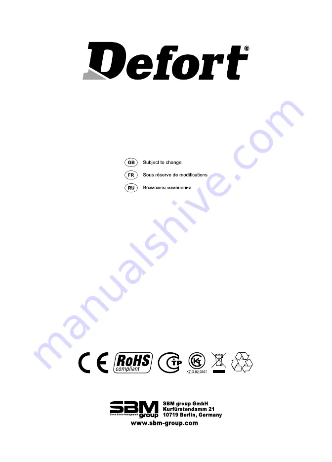 Defort 93728632 User Manual Download Page 28