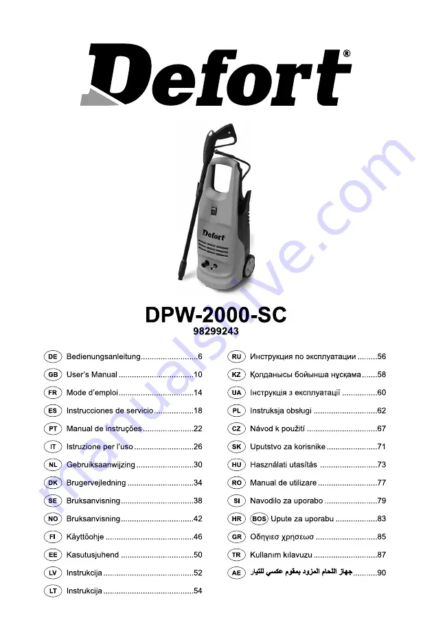 Defort 98299243 User Manual Download Page 1