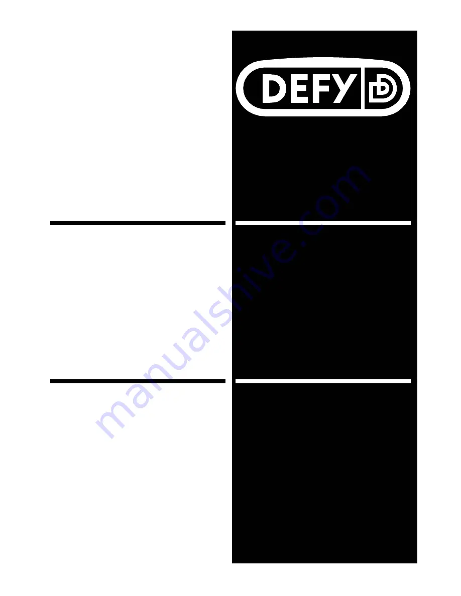 Defy DGS 150 Installation And Service Manual Download Page 1