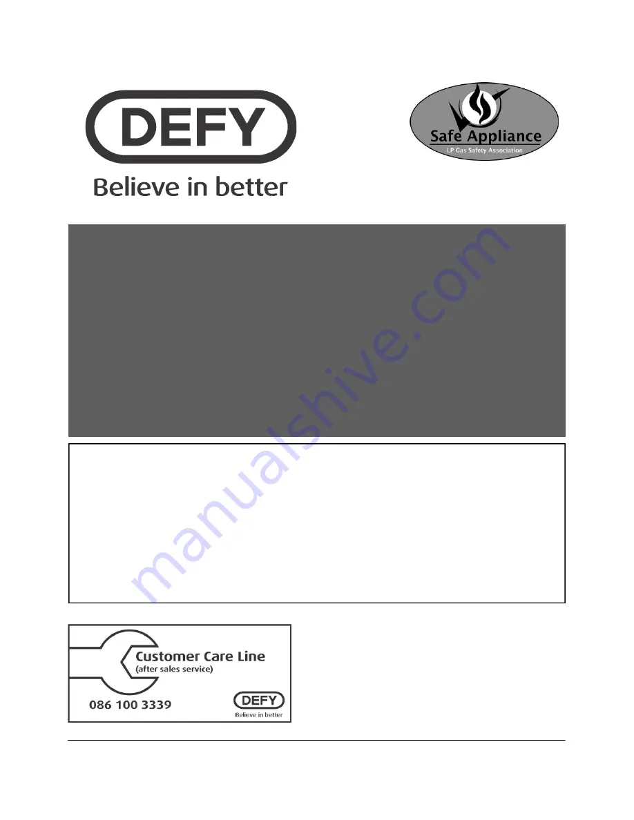 Defy DGS179 User Manual Download Page 1