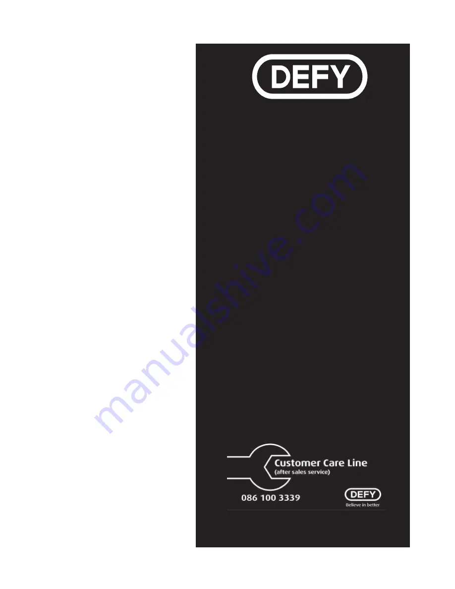 Defy GEMINI SOLID PLATE Owner'S Manual Download Page 1