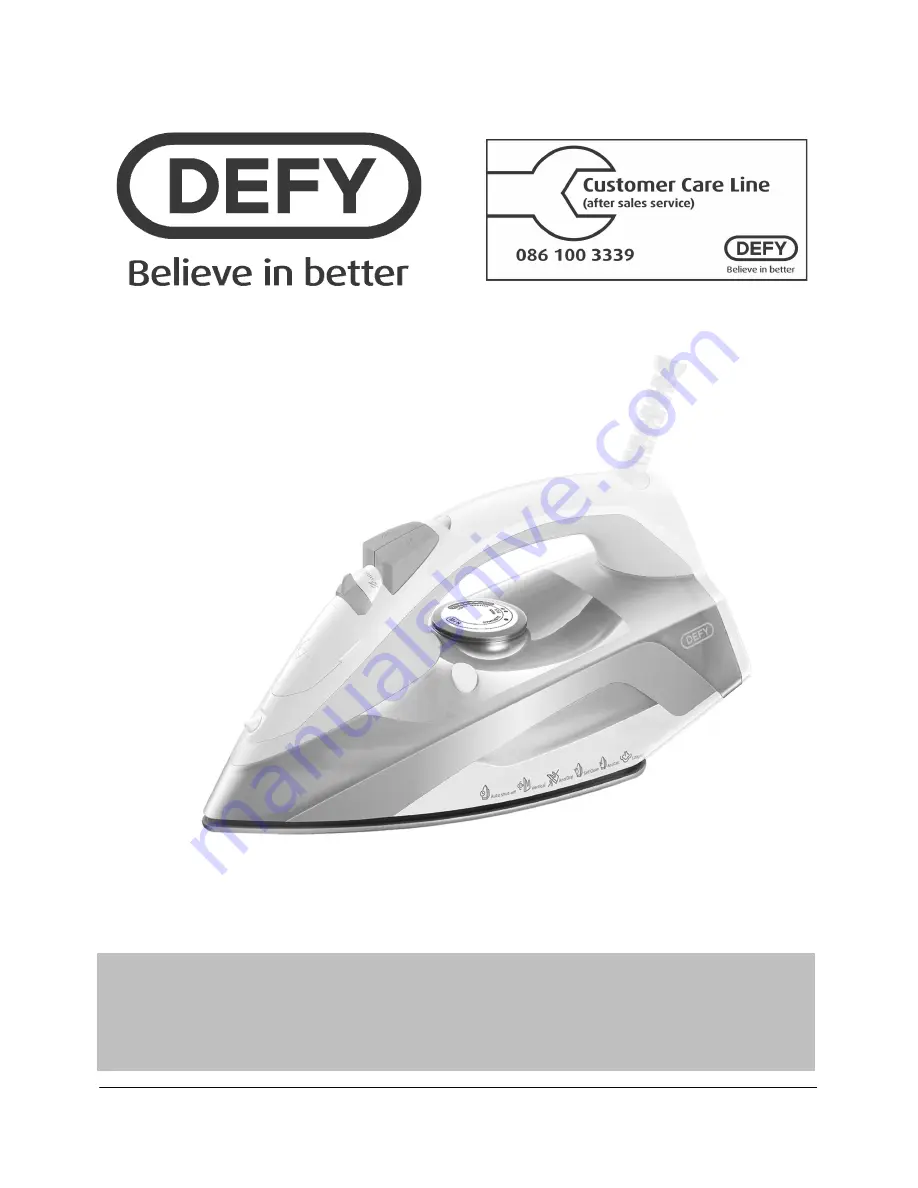 Defy SI 910 E4 Instruction Manual Download Page 1