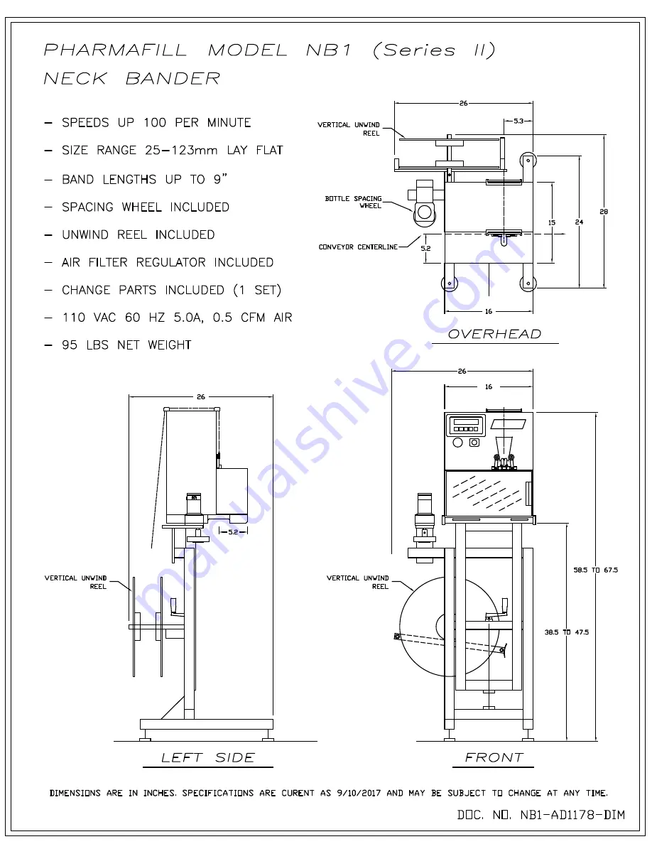 Deitz Pharmafill NB1 Operation Manual Download Page 51