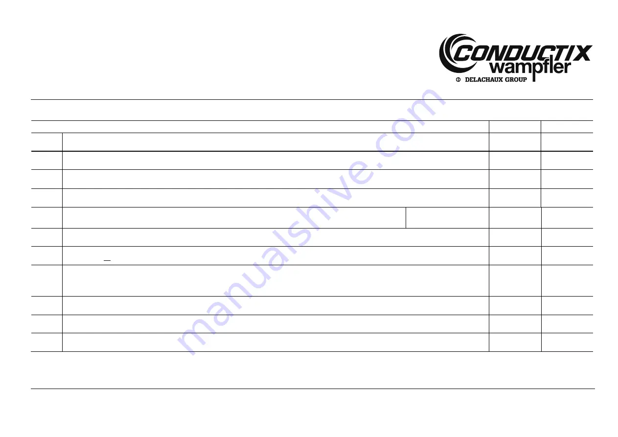 Delachaux Conductix-Wampfler 0314 Series Installation Manual Download Page 36