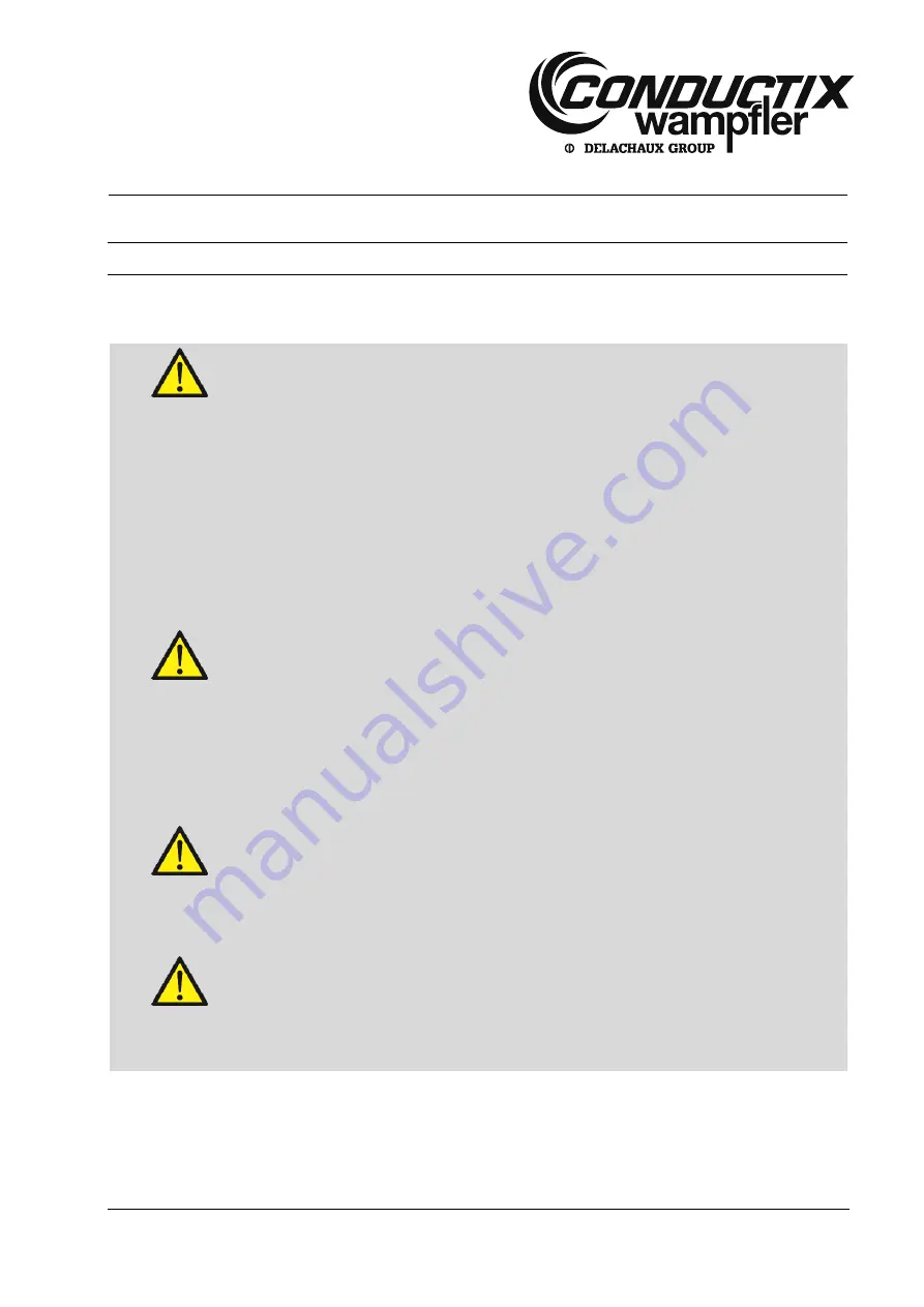 Delachaux Conductix-Wampfler 0314 Series Installation Manual Download Page 49