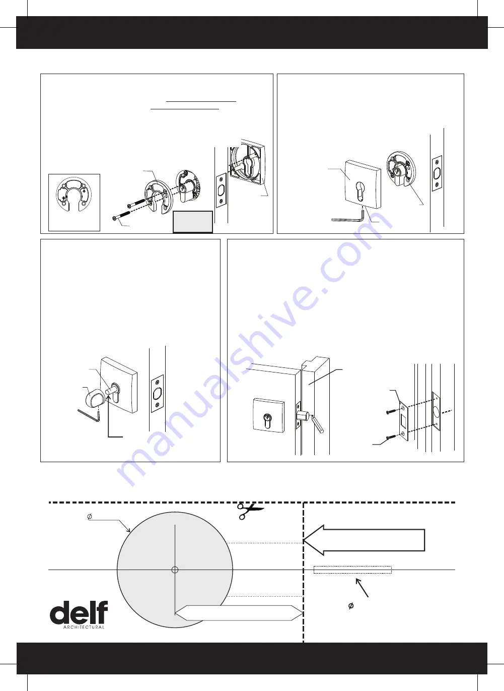 Delf Architectural Deadbolt Installation Instructions Download Page 2