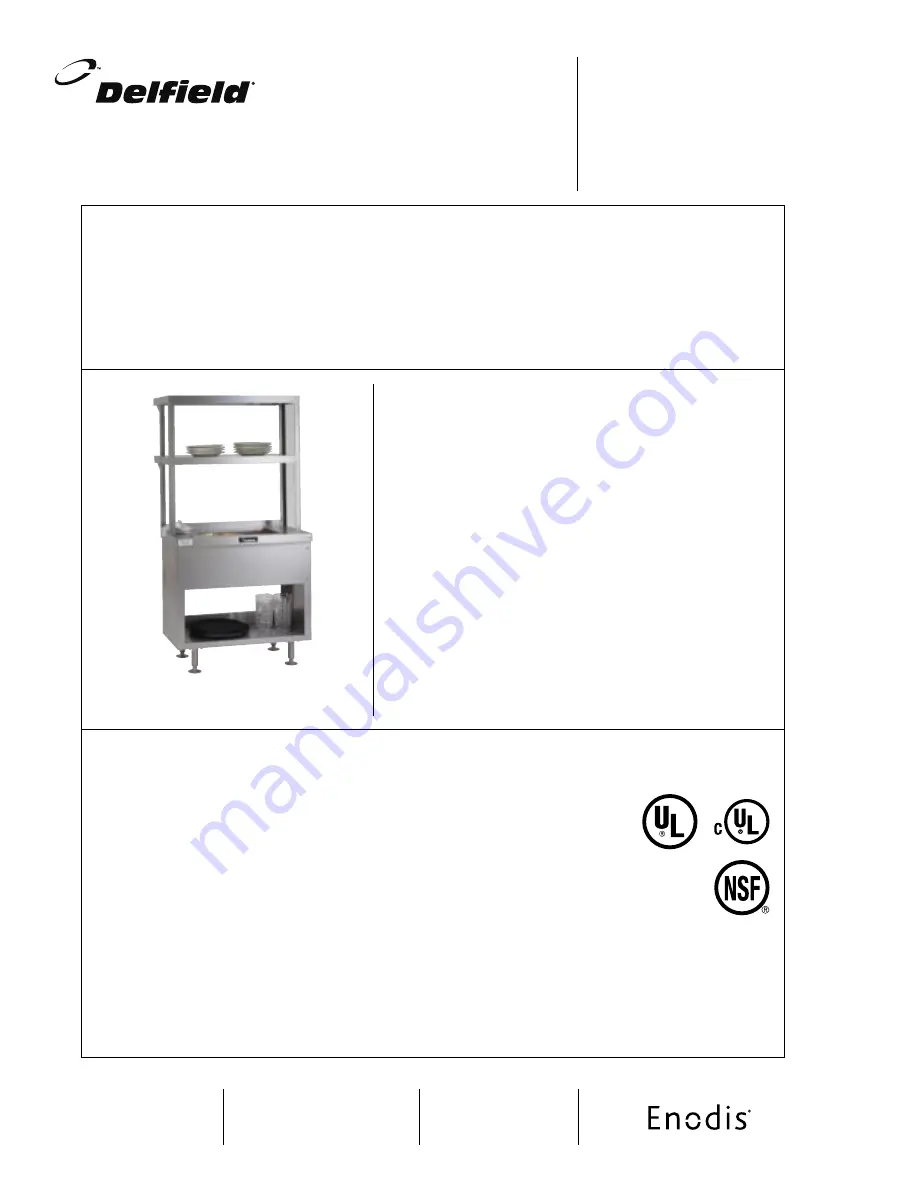 Delfield EODC36I Specifications Download Page 1