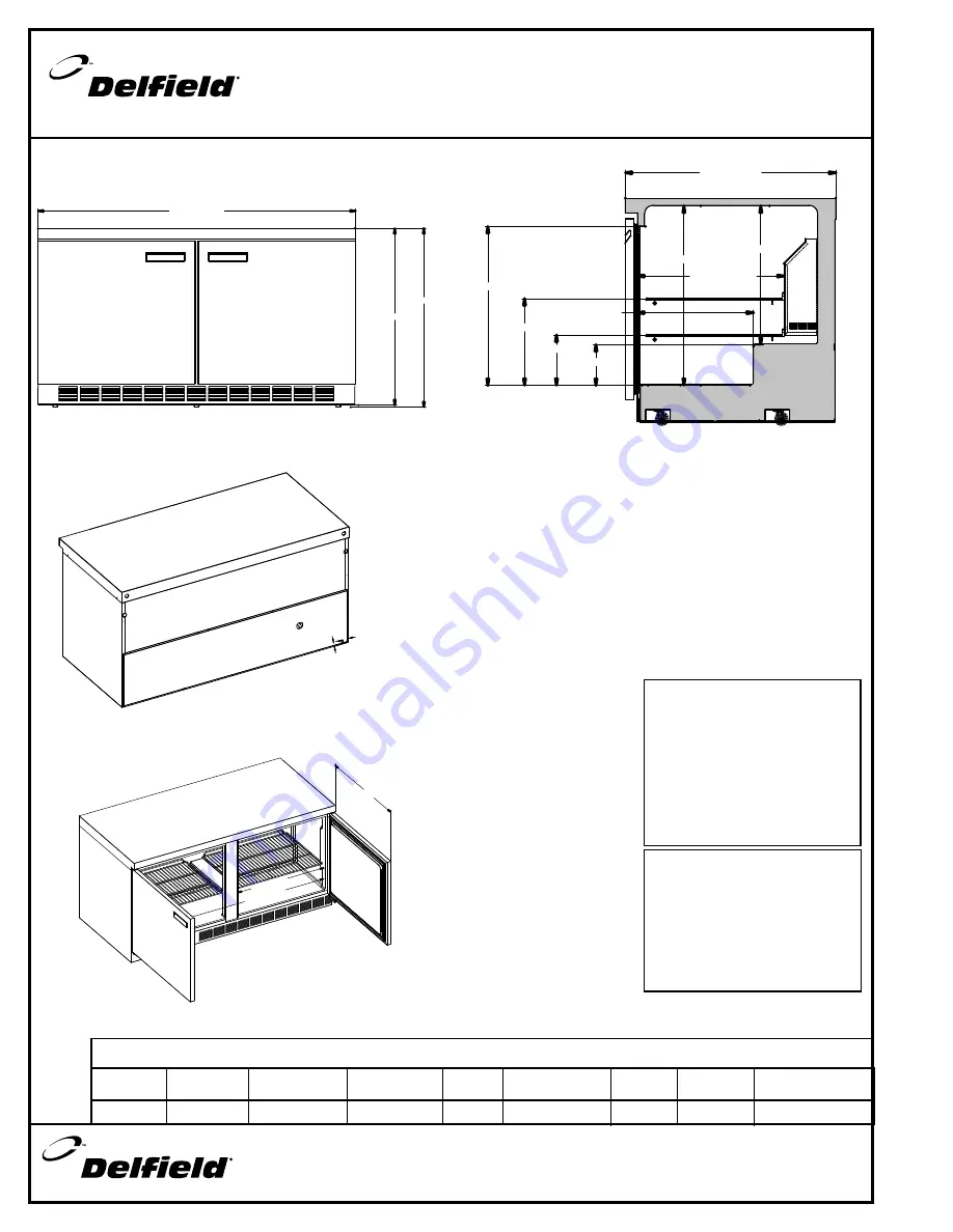 Delfield Flat Top 4560N Скачать руководство пользователя страница 2