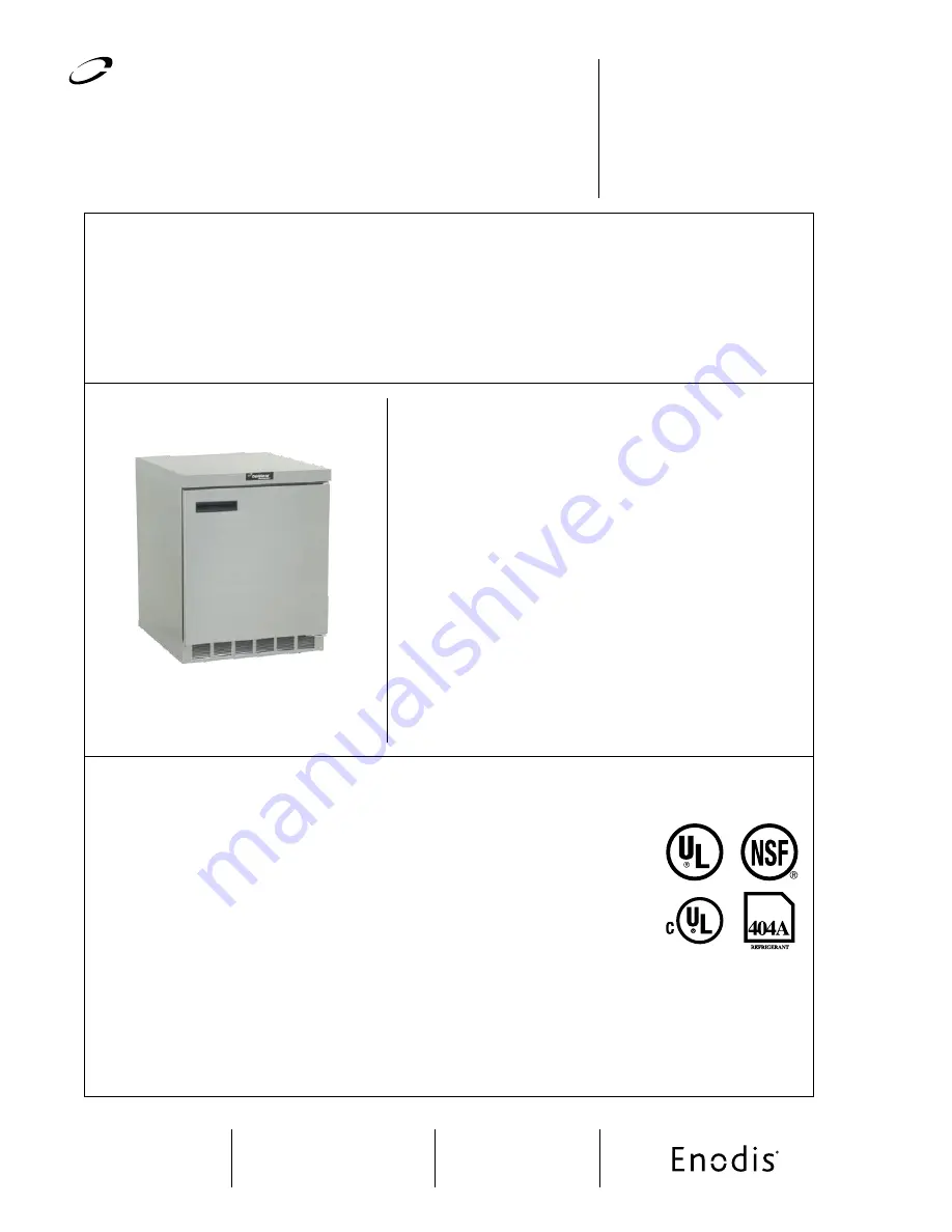 Delfield UC4432N Specifications Download Page 1