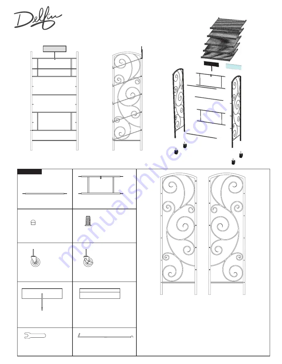 Delfin Santa Fe Bakery Fixed Shelf Unit FXBK-291860SF Assembly Instructions Download Page 1