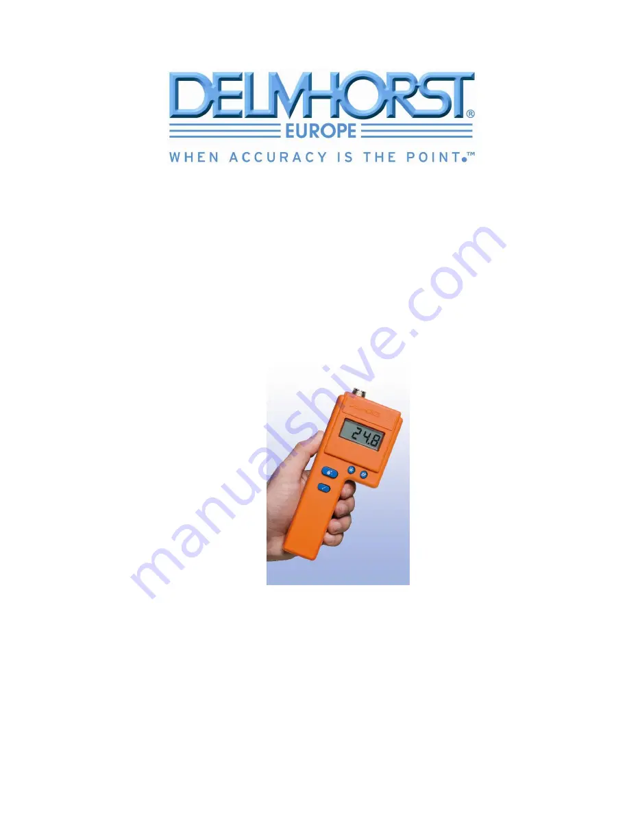 Delmhorst F-2000R Operation Manual Download Page 1