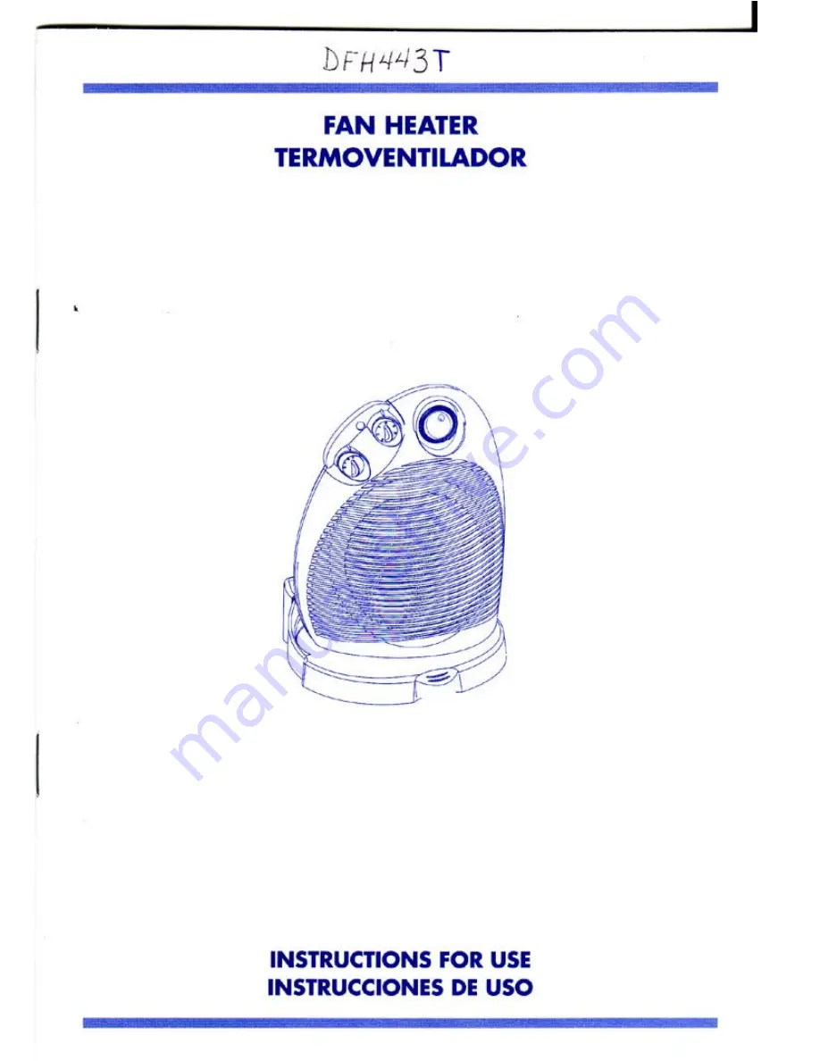 DeLonghi DFH443T Instructions For Use Manual Download Page 1