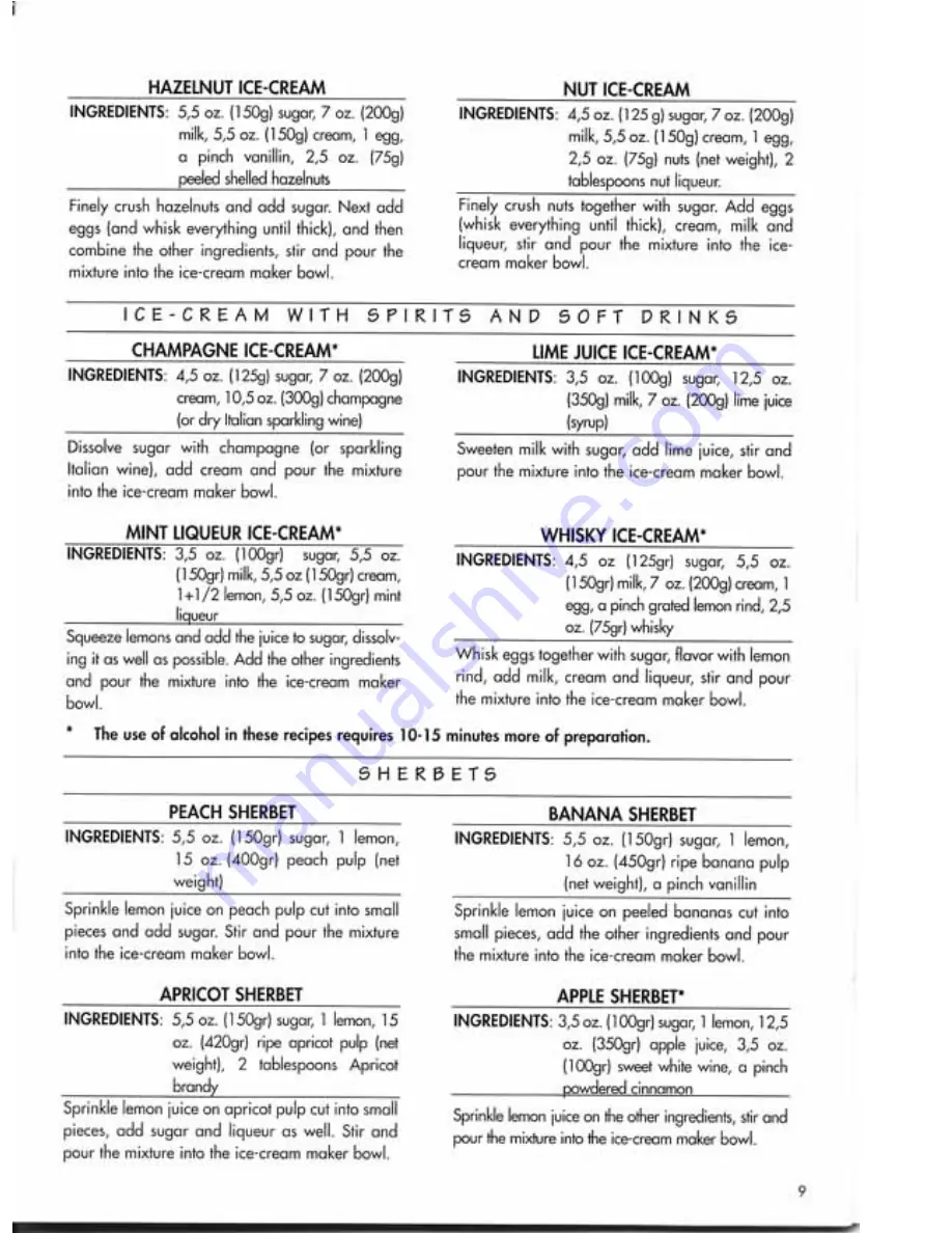 DeLonghi IC8000 Instructions For Use And Recipes Download Page 9