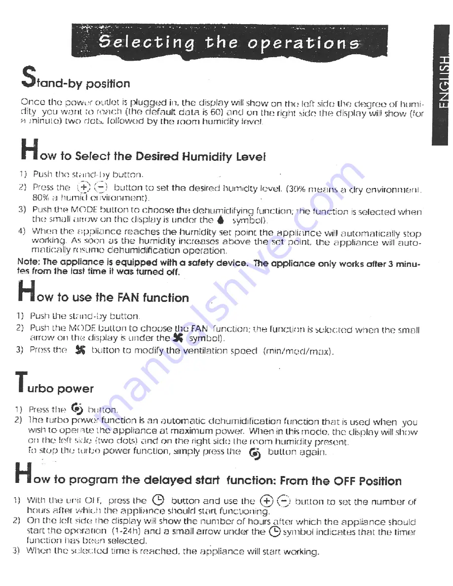 DèLonghi DH400P Manual Download Page 7