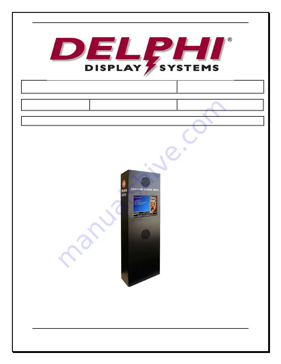 Delphi Display Systems Endura 15X Скачать руководство пользователя страница 1