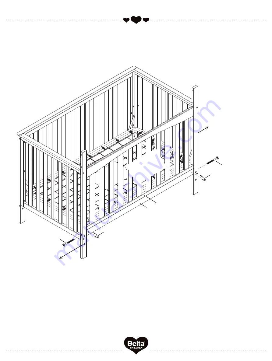 Delta Children Adley 3 in 1 Crib Assembly Instructions Manual Download Page 23