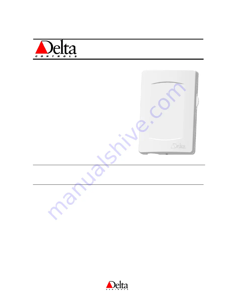 Delta Controls RTS-20 Series Installation & Application Manual Download Page 1