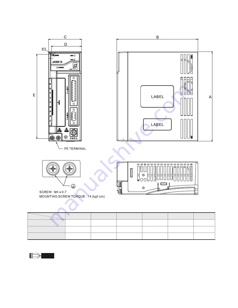 Delta Electronics AC Servo Drive ASDA-B Quick Start Manual Download Page 12