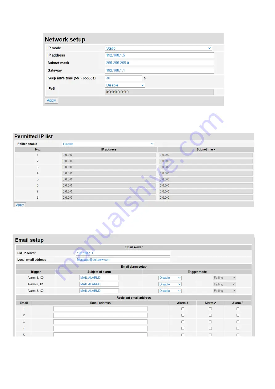 Delta Electronics Network Device IFD9506 Operation Manual Download Page 50