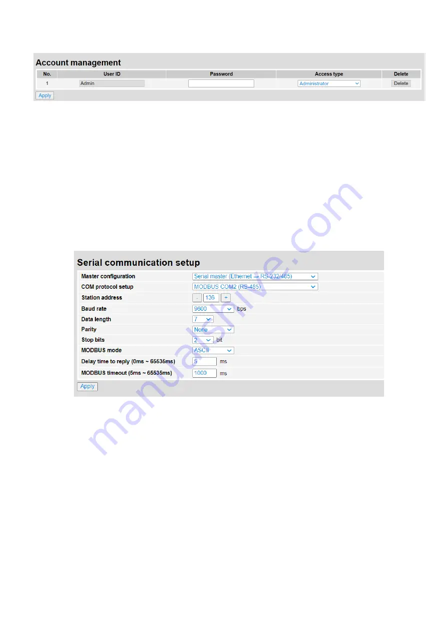 Delta Electronics Network Device IFD9506 Operation Manual Download Page 51