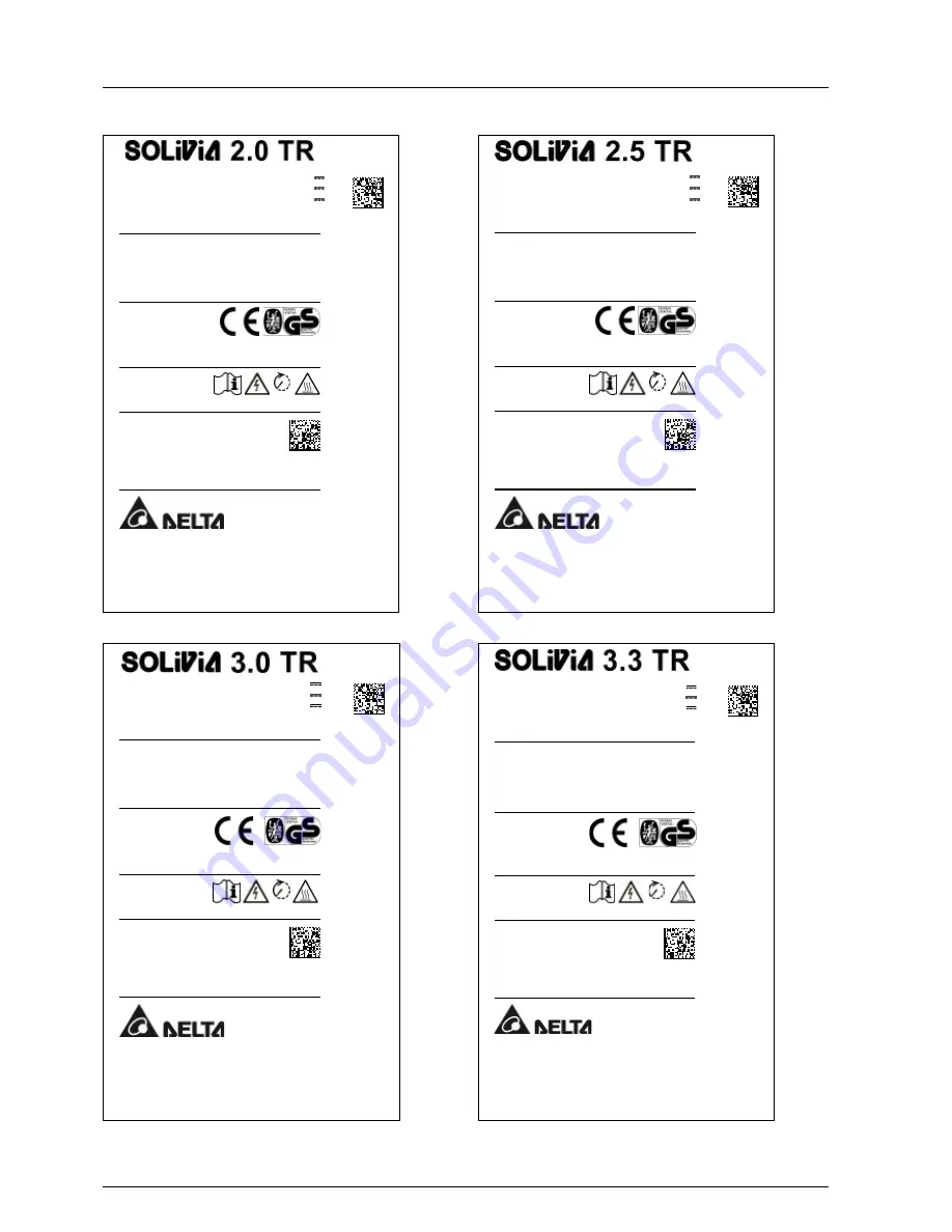 Delta Energy Systems Solivia 2.0 EU G4 TR Operation And Installation Manual Download Page 12