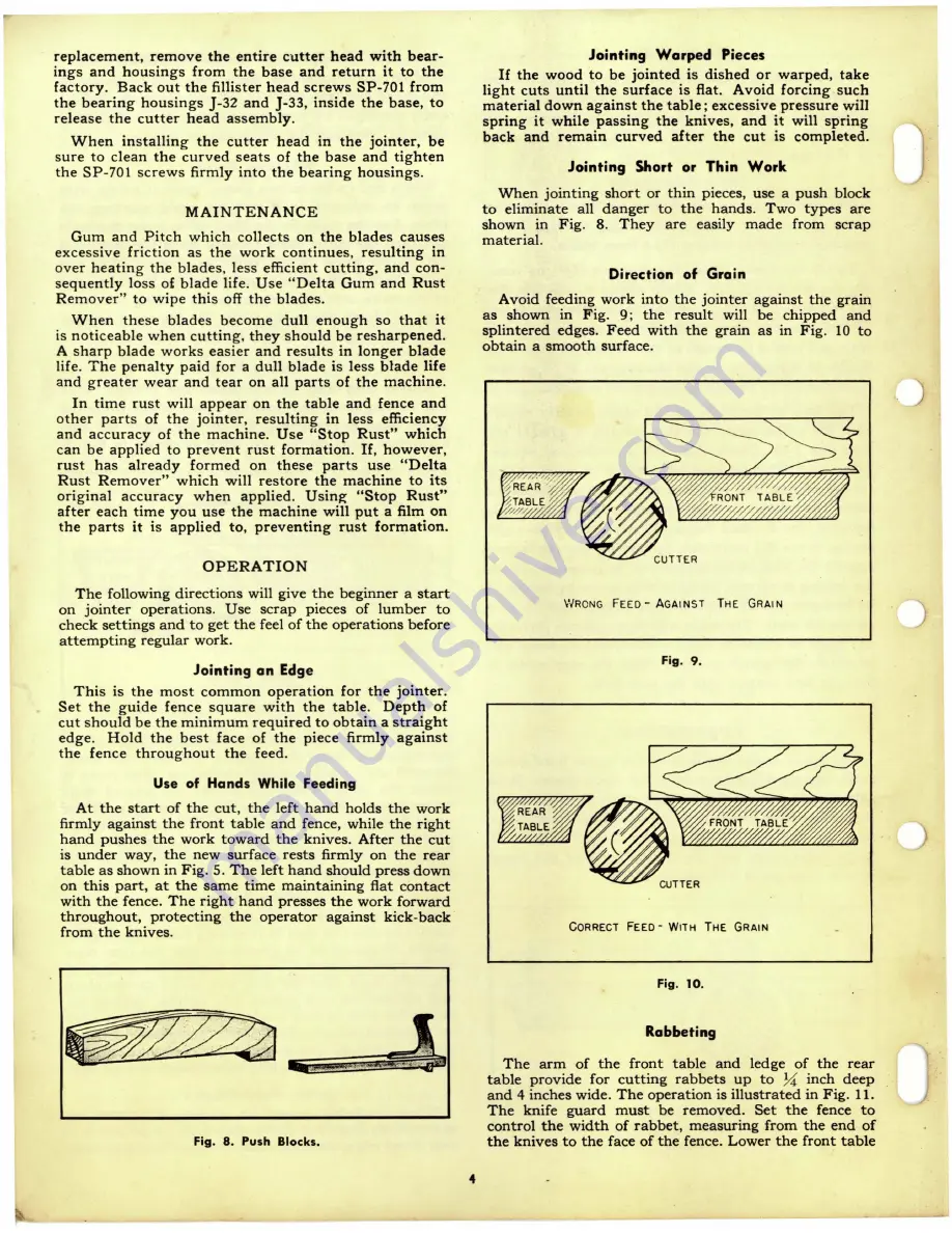 Delta Rockwell 37-110 Operating And Maintenance Instructions Manual Download Page 4