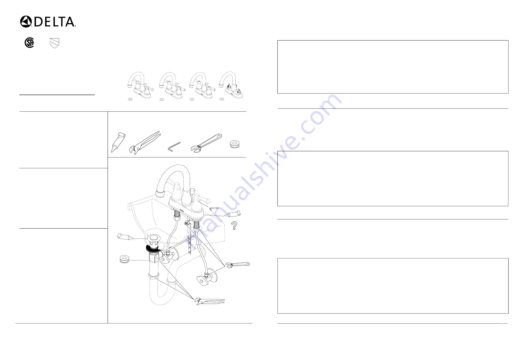 Delta 2569 Series Manual Download Page 1